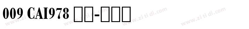 009 CAI978 粗体字体转换